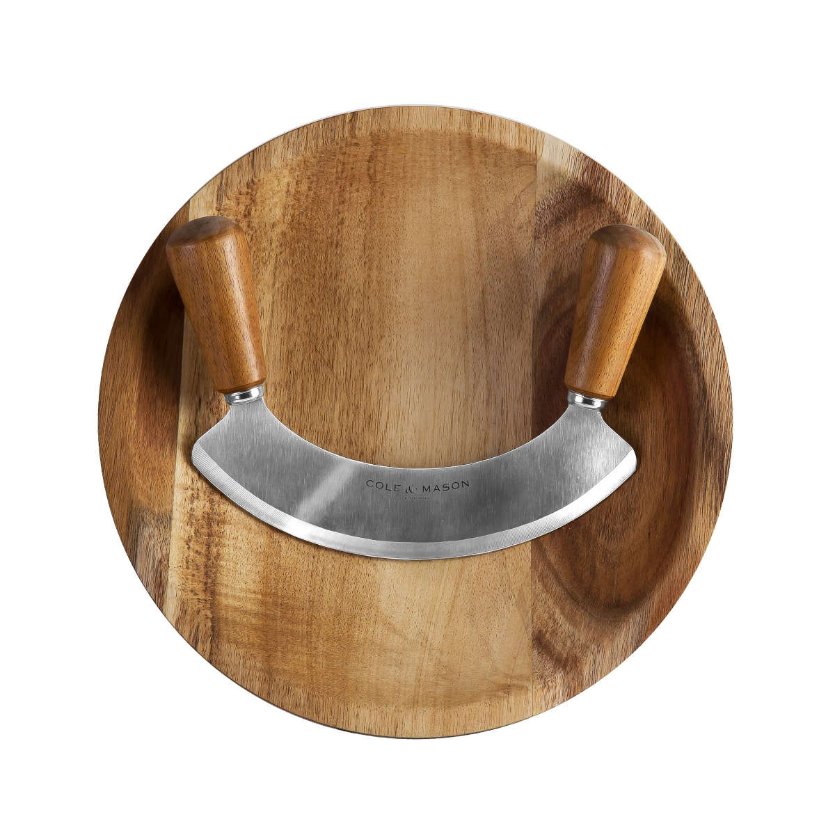 Cole & Mason Ashden Acacia Mezzaluna & Board Set | Minimax