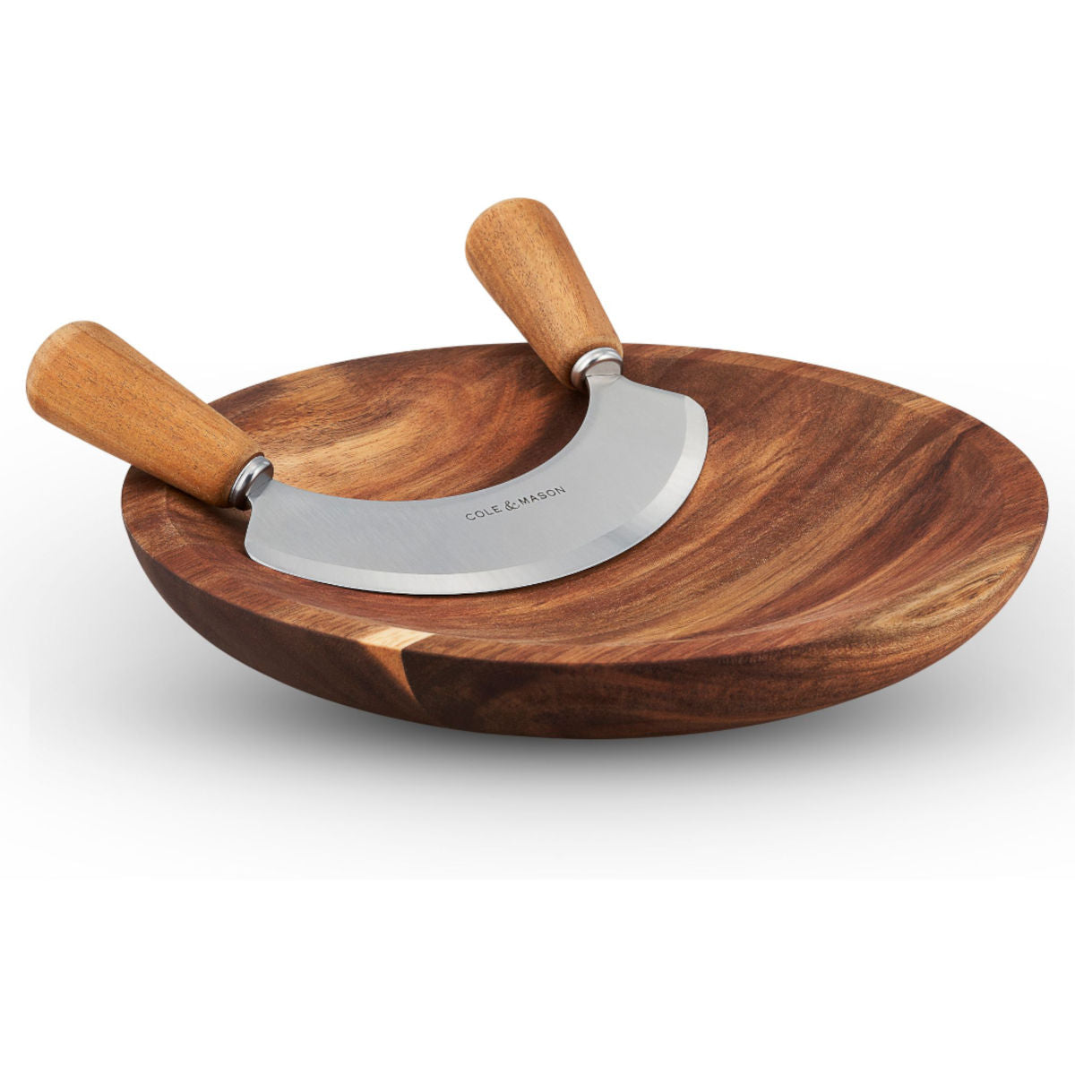 Cole & Mason Ashden Acacia Mezzaluna & Board Set | Minimax