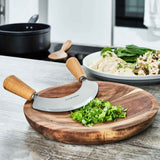 Cole & Mason Ashden Acacia Mezzaluna & Board Set | Minimax