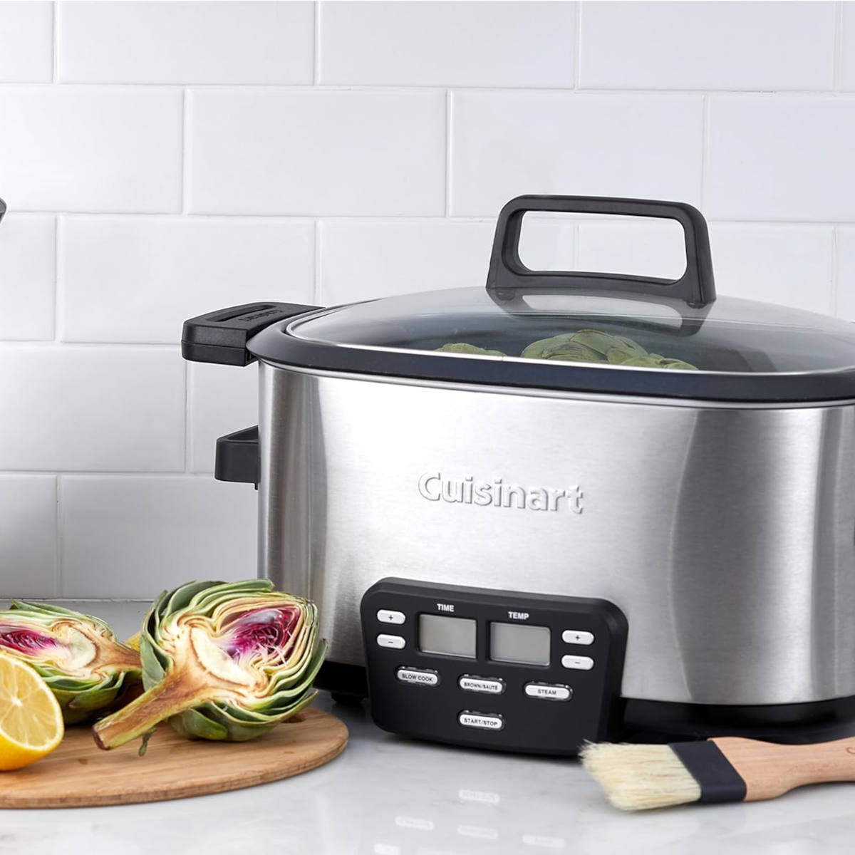 Cuisinart 3 in 1 Multi Slow Cooker / Steamer with glass lid and digital control panel