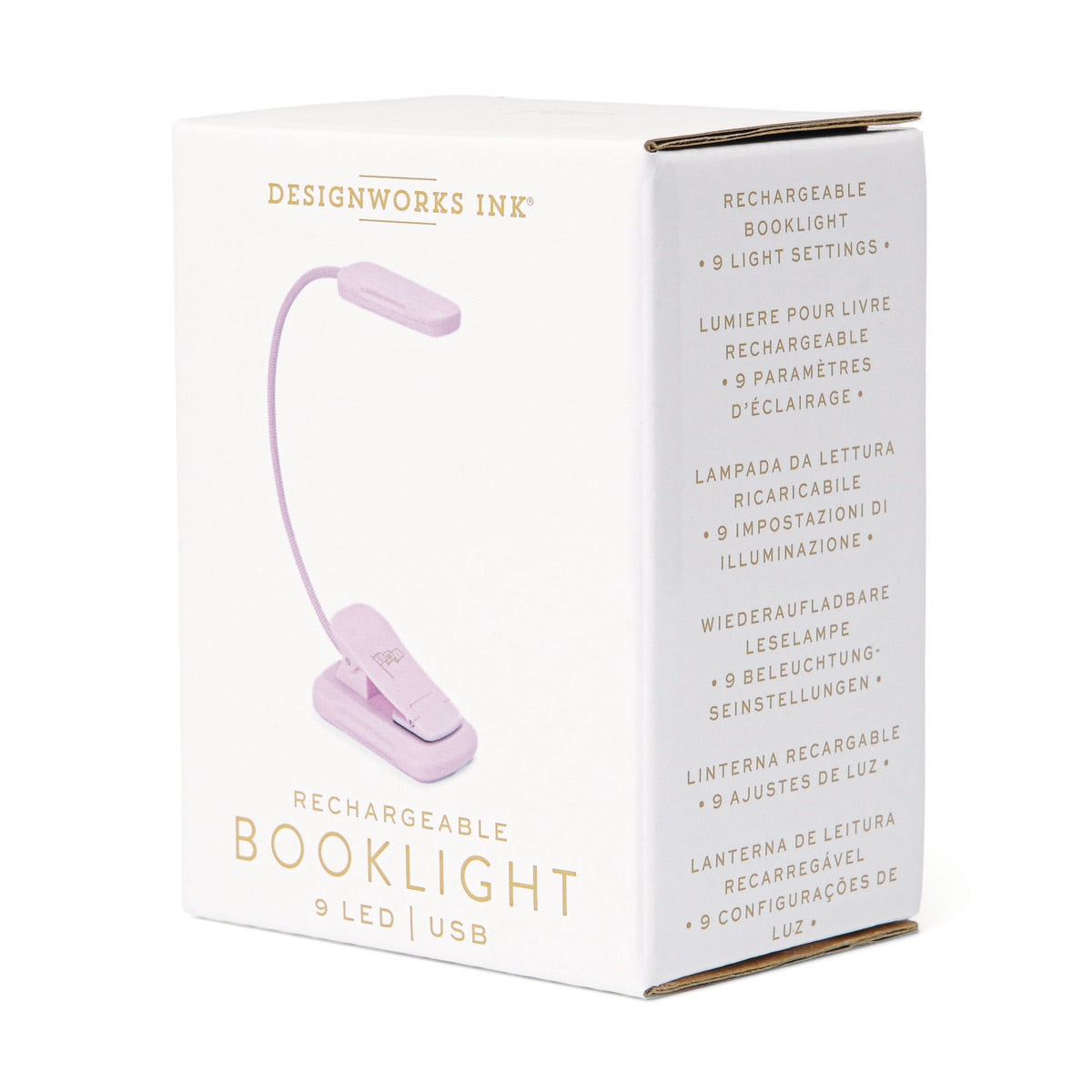 Designworks Ink Rechargable Book Light Lilac