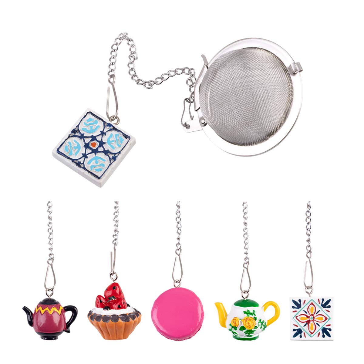 Teaology Mesh Teaball Infuser with Novelty Decorations Assorted (price per item)