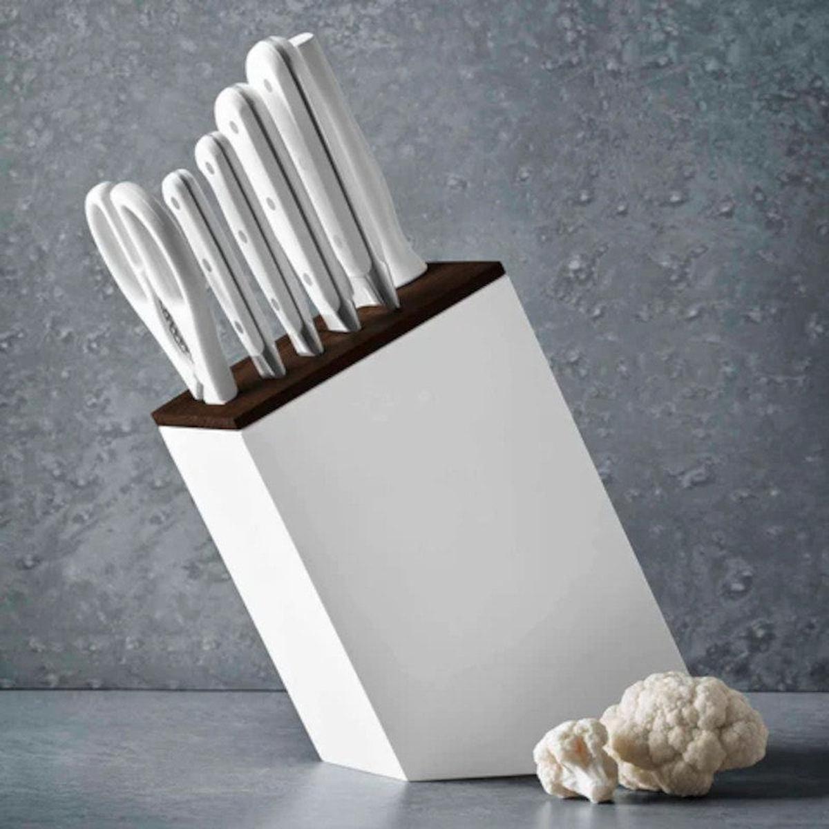 Wusthof Classic White Knife Block Set 7 Piece With Santoku | Minimax