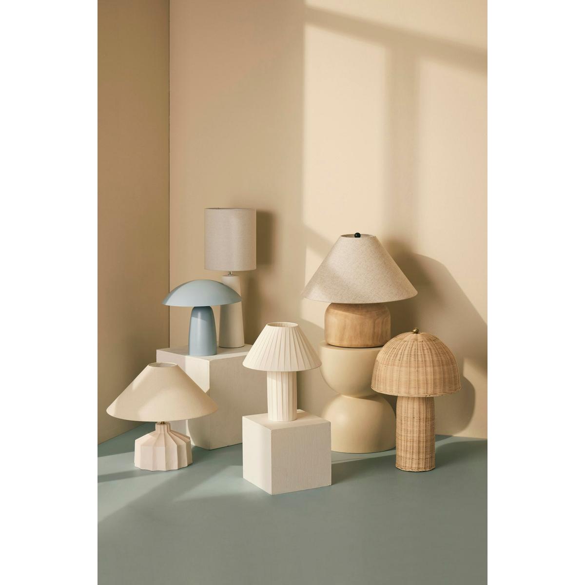 Amalfi Lutton Table Lamp Taupe & Natural 38x38x43cm