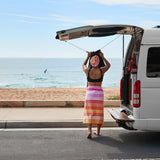 Dock & Bay Summer Collection Beach Towel Miami Sorbet 90x160cm | Minimax - with a woman using