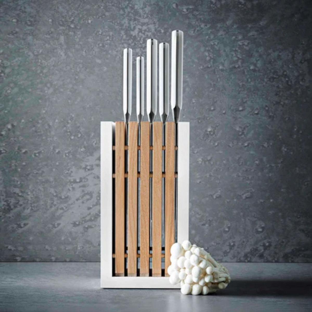Wusthof Classic White Knife Block Set 6 Piece With Santoku | Minimax