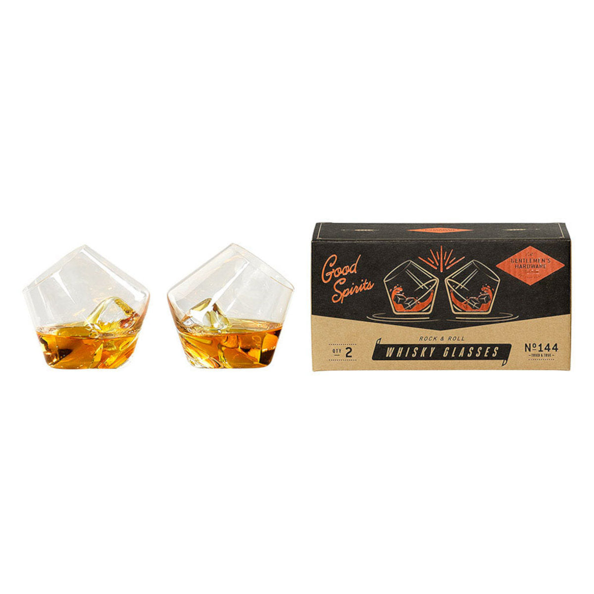 Gentlemen's Hardware Rocking Whiskey Gasses Set of 2 | Minimax