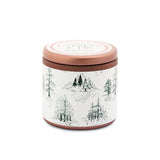 Paddywax Cypress & Fir Copper Tin White with Green Pattern Label Wrap | Minimax