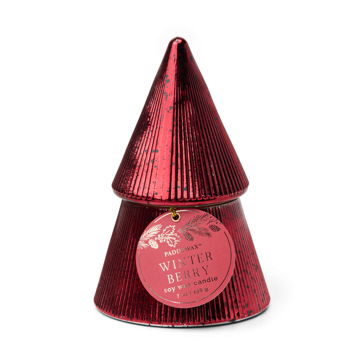Paddywax Winter Berry Red Rib Tree Candle 198g