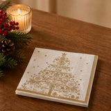 Gala Tree w/Stars Napkin Gold 3Ply 33cm (Pack of 20) | Minimax
