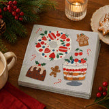 Gala Xmas Dessert Napkin 3 Ply 33cm (Pack of 20) | Minimax