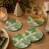Madras Link Fig Round Coaster Green (Set of 4) | Minimax