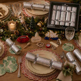 Celebration Crackers Deluxe Crackers Silver Damask 12 Inch (Set of 6) | Minimax