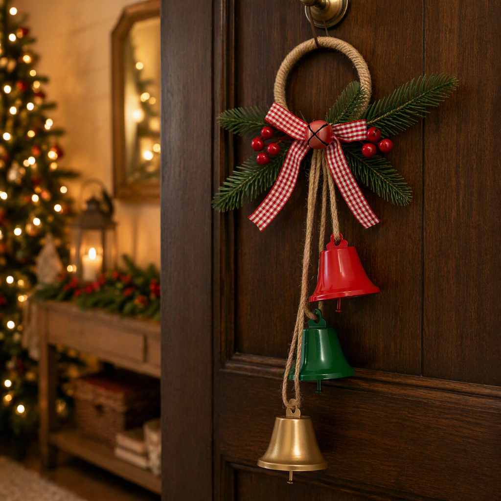 Gala Holly Door Hang with Bells 37cm | Minimax