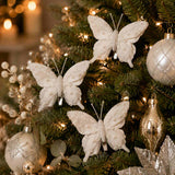 Pure Christmas Feather Butterfly White Pearl (Pack of 3) | Minimax