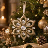 Pure Christmas Jewelled Star Decoration Champagne 11cm | Minimax