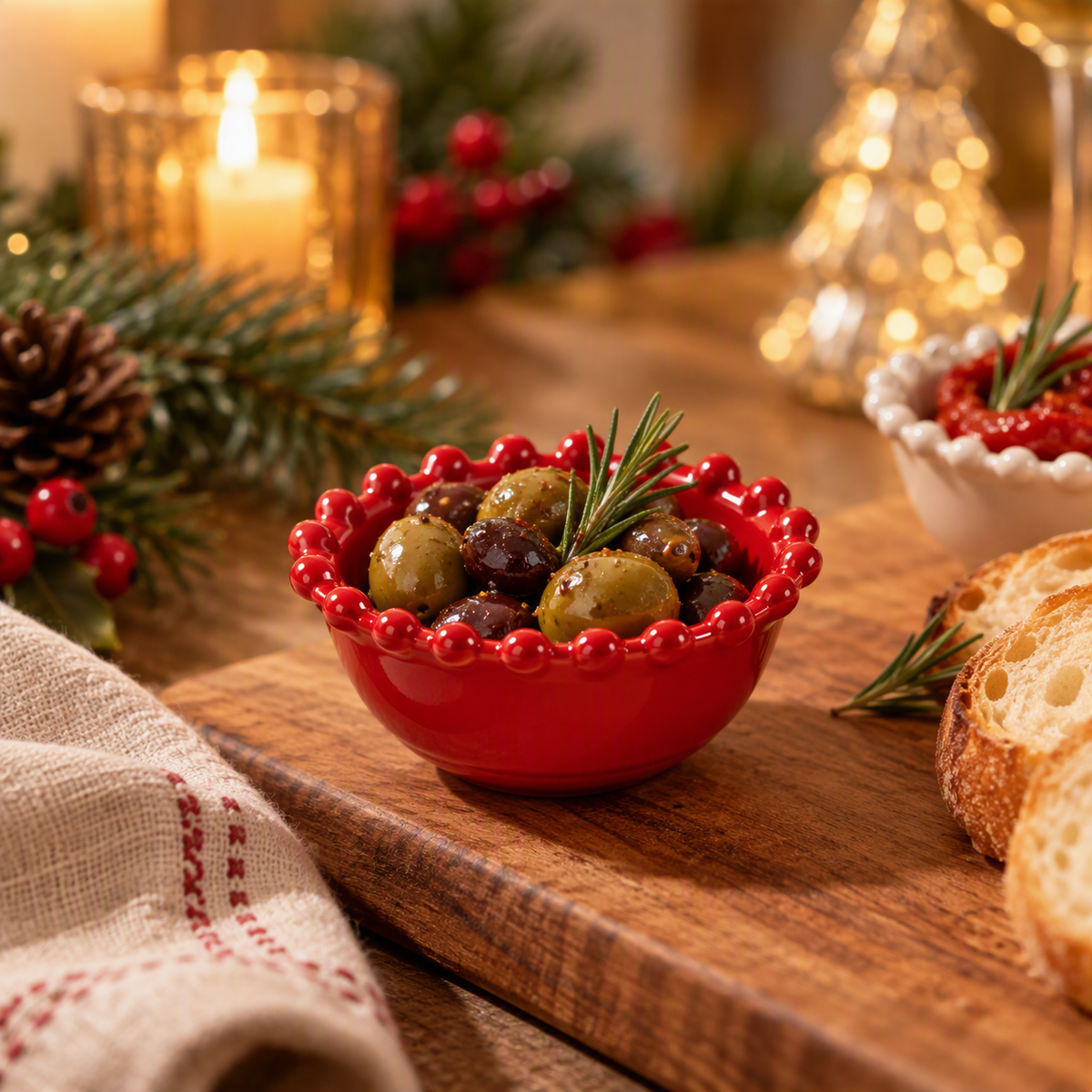 Casero Noel Mini Bowl Beaded Berry 7.5cm | Minimax