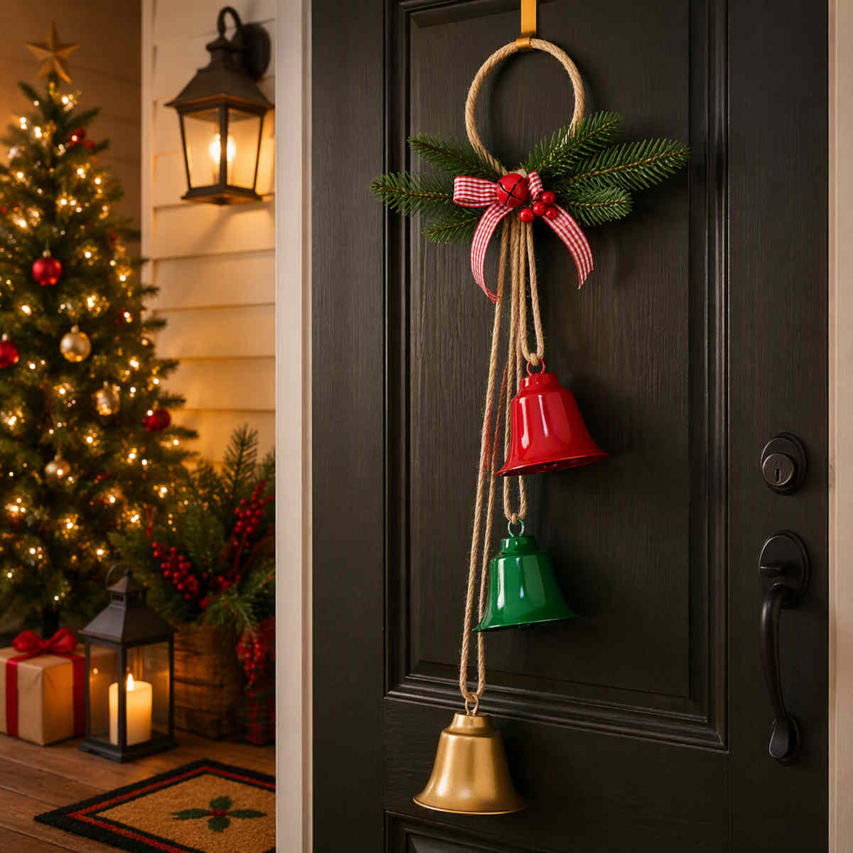 Gala Holly Door Hang w/Large Bells 37cm | Minimax