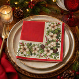 Gala White Poinsettia Napkin (Pack of 20) | Minimax