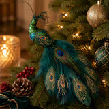 Pure Christmas Peacock Clip On Large Green 32cm | Minimax