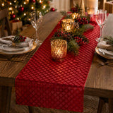 Pure Christmas Patt Table Runner Red 35x200 | Minimax