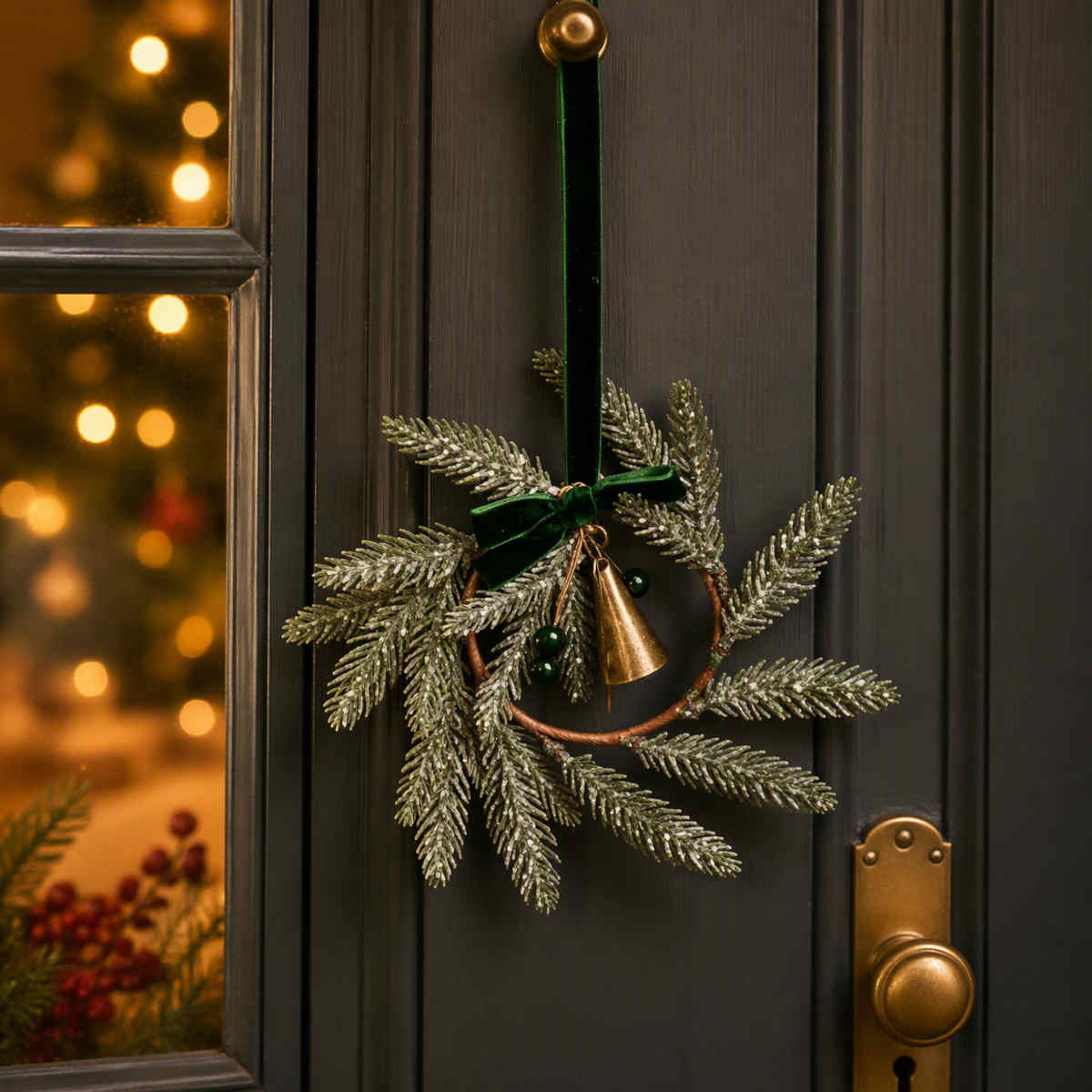 French Country Evergreen Mini Wreath 14cm | Minimax