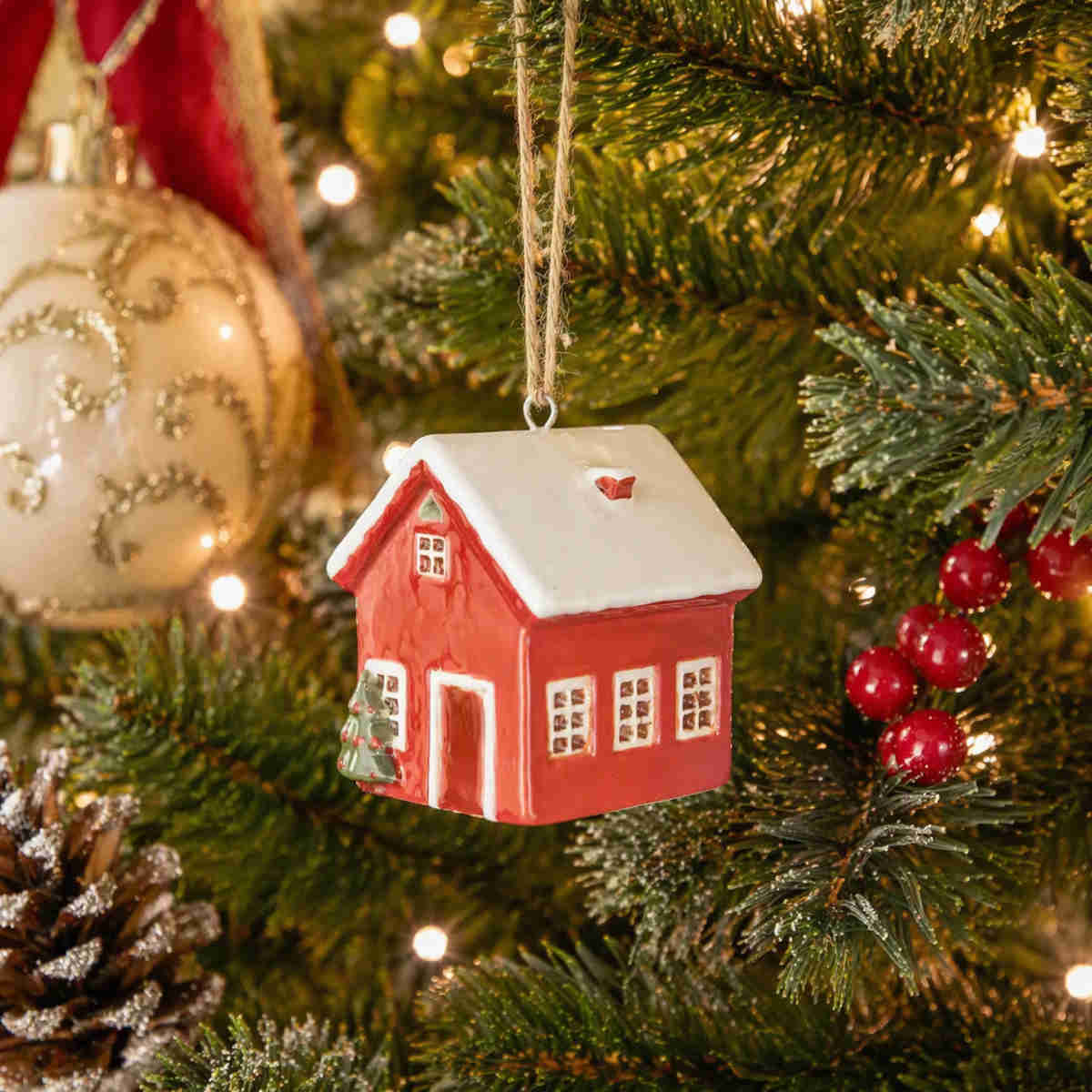 French Country Mini Cottage Decor Red 4.5x5.5cm | Minimax