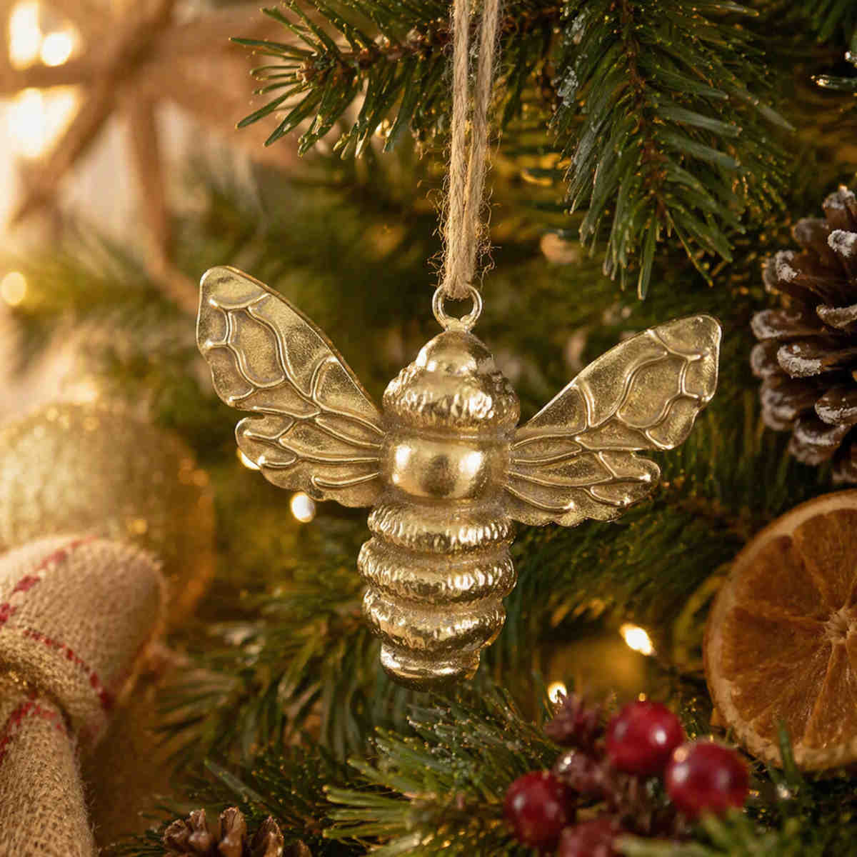 Florabelle Metal Bee Decor Gold 13cm | Minimax