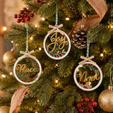 Gala Festive Orna Wood White/Gold 28x2x10cm (Set of 6) | Minimax