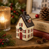 French Country Villa with  Wreath Tealight Slate Tall 12x11.5x22.5cm | Minimax