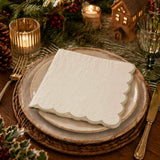 Gala Halcyon Napkins White/Silver 3 Ply  33ccm (Pack of 20) | Minimax