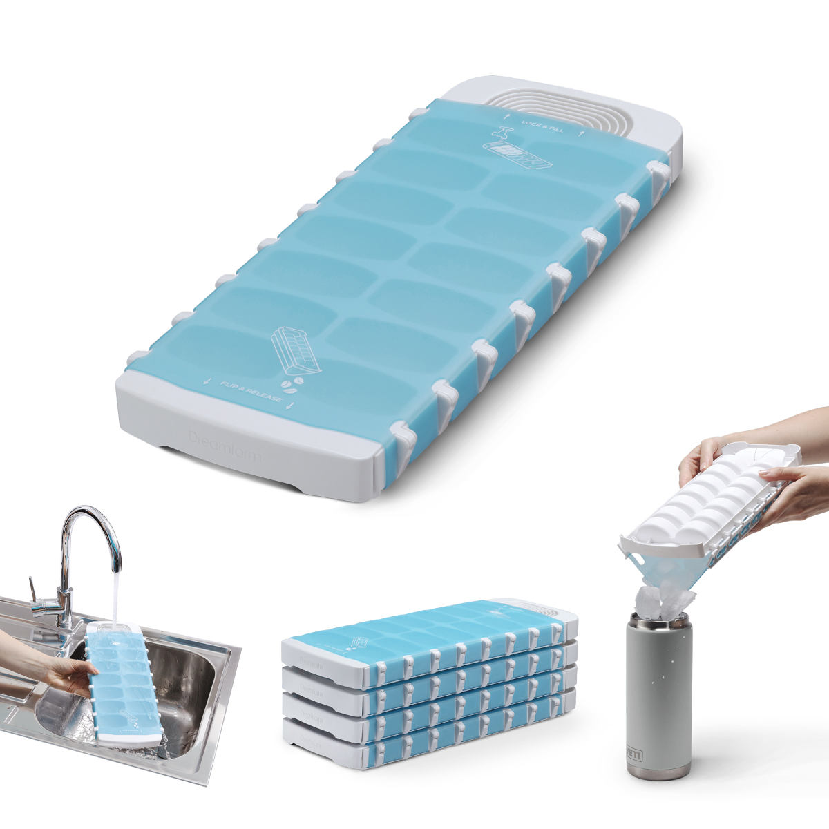 Dreamfarm Nospilla Ice Tray White | Minimax
