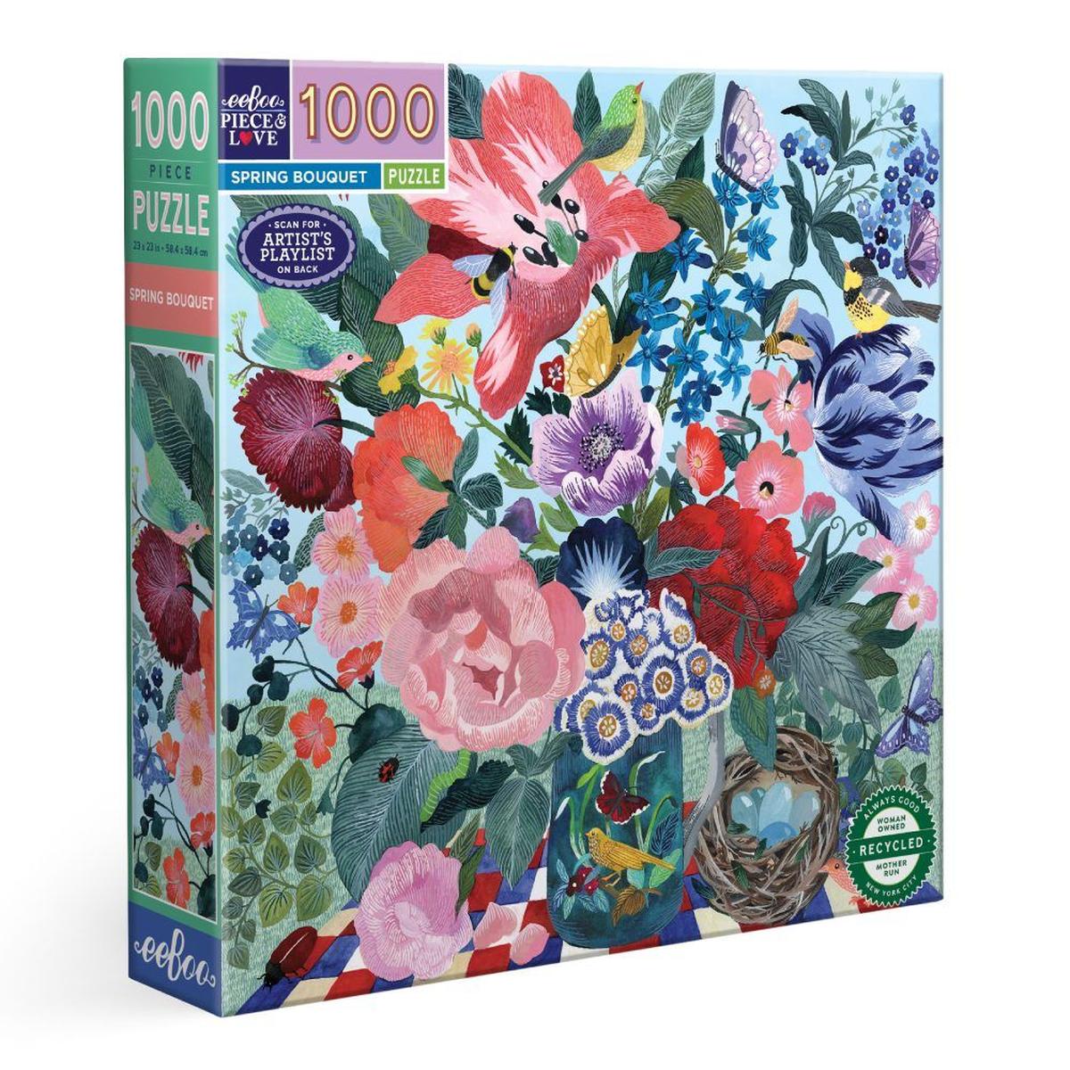eeBoo Spring Bouquet Puzzle 1000 Piece | Minimax