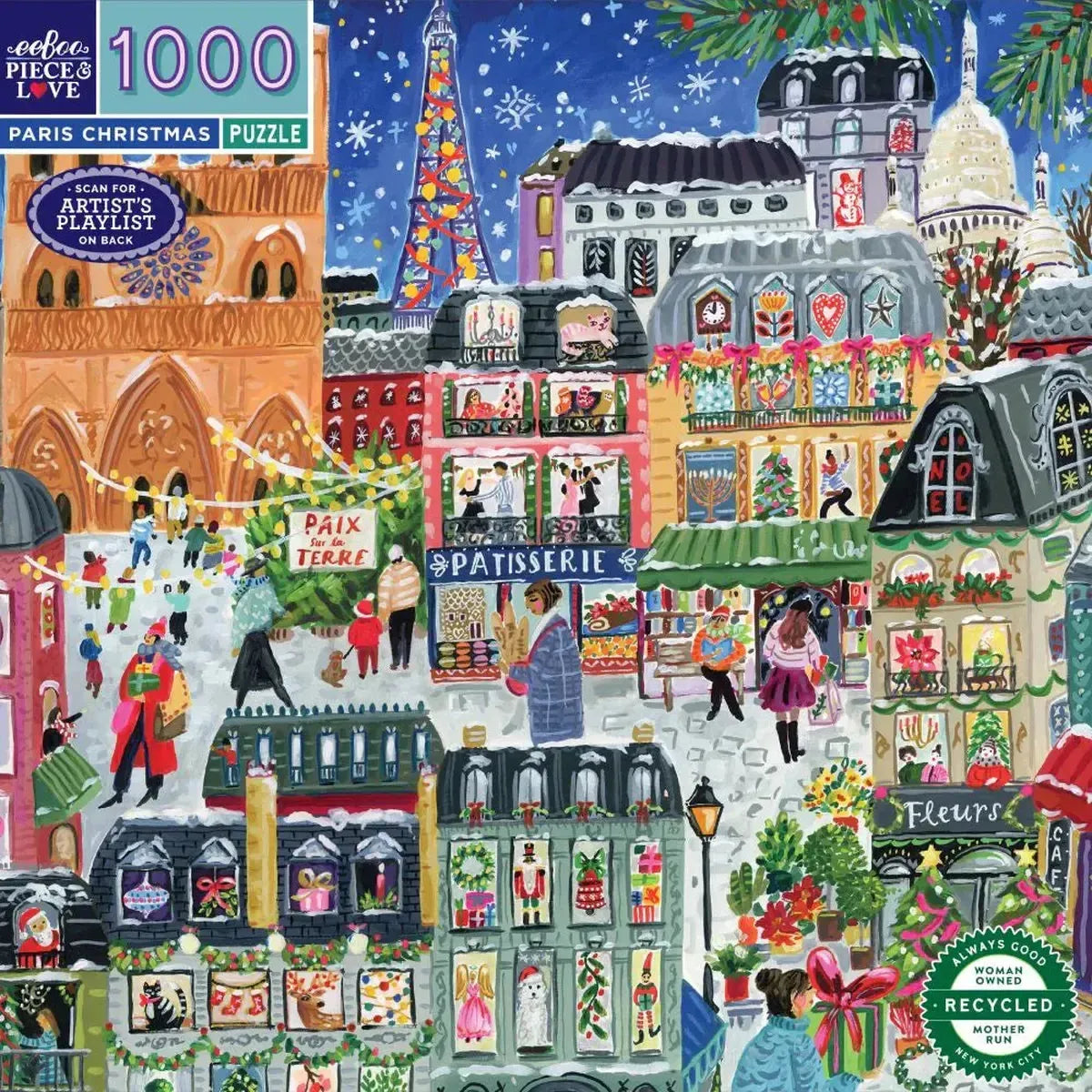 eeBoo Paris Christmas Puzzle 1000 Piece | Minimax