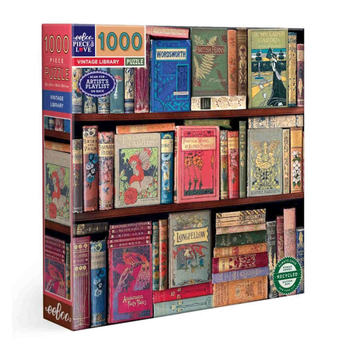 eeBoo Vintage Library Puzzle 1000 Pieces | Minimax