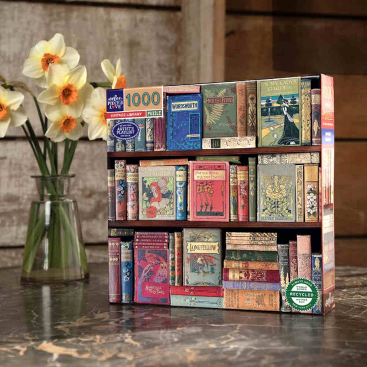 eeBoo Vintage Library Puzzle 1000 Pieces | Minimax