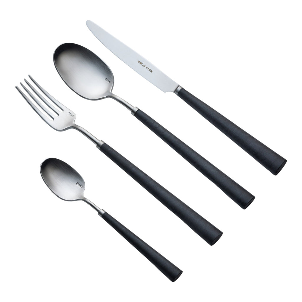Belo Inox Yume Cutlery Set Black 24 Piece | Minimax