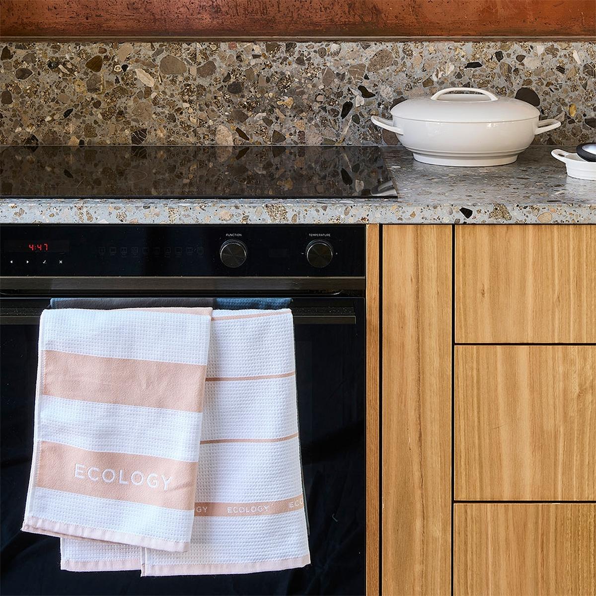 Ecology Fold Tea Towels Rose Set of 3 | Minimax 