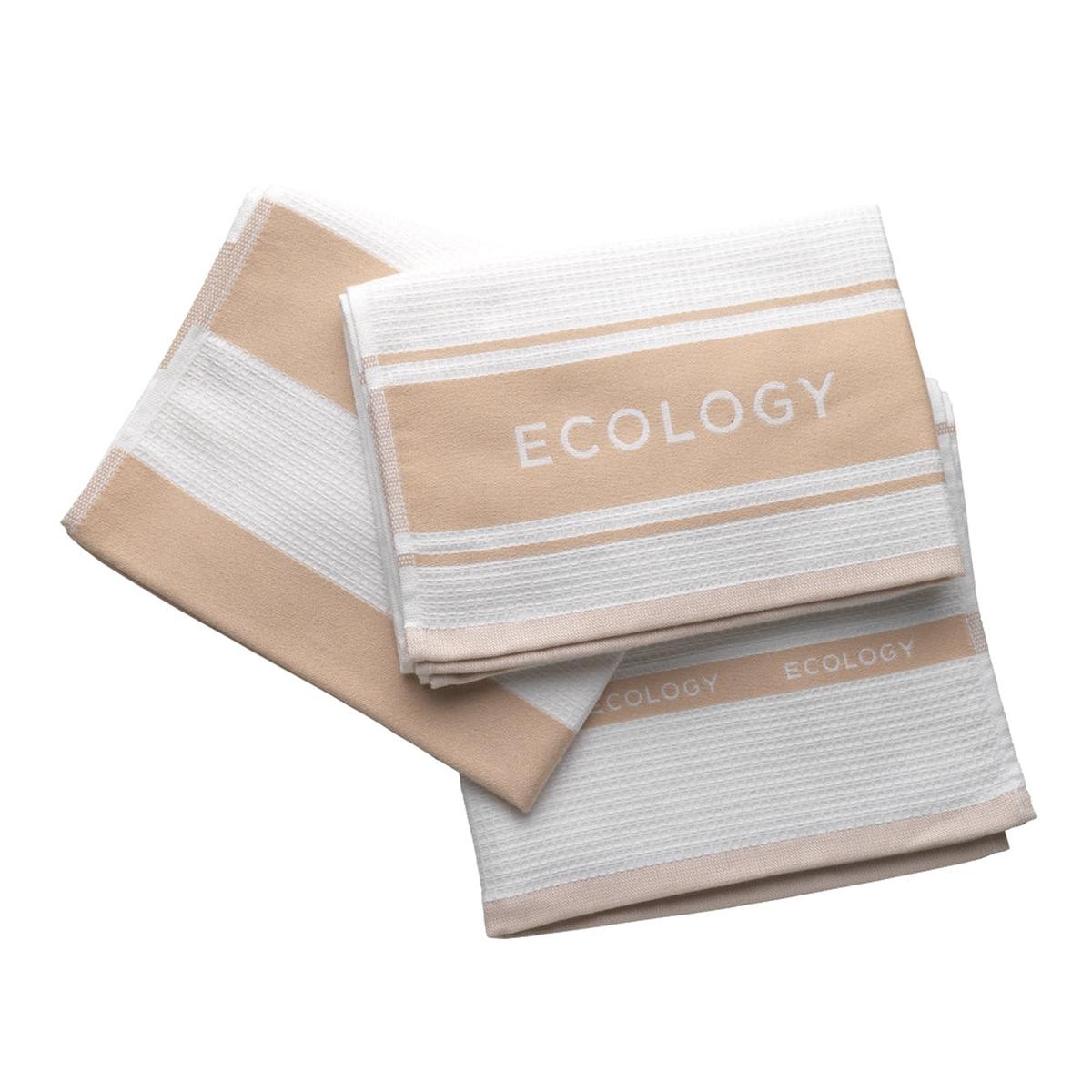 Ecology Fold Tea Towels Rose Set of 3 | Minimax