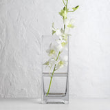 Ecology Fleur Square Vase 25cm | Minimax - with white flower