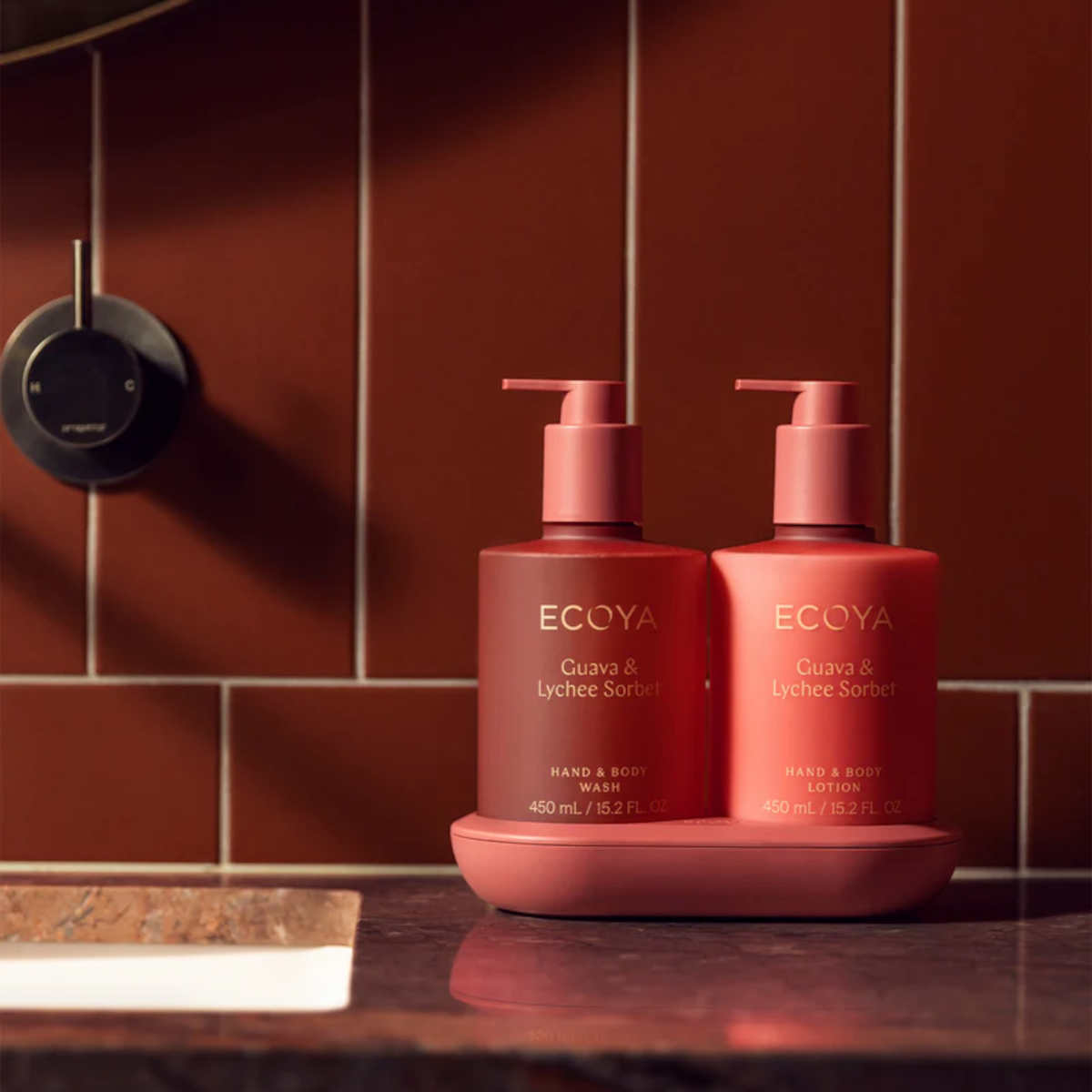 Ecoya Guava & Lychee Sorbet Bathroom Edit Gift Set | Minimax