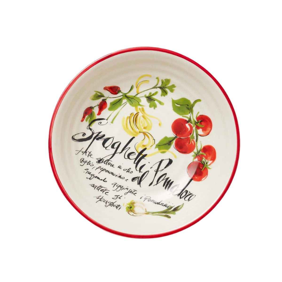 Ceramiche Cuore Pomodoro Spaghetti Soup Plate 23cm | Minimax