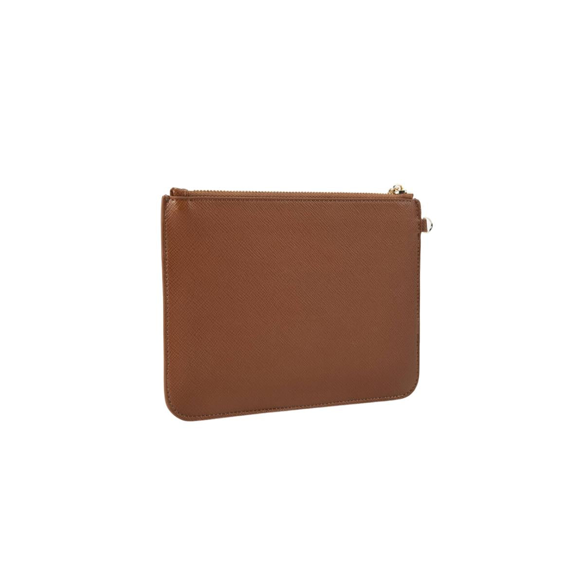 ELMS and KING Flat Pouch Tan Saffiano | Minimax