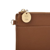 ELMS and KING Flat Pouch Tan Saffiano | Minimax