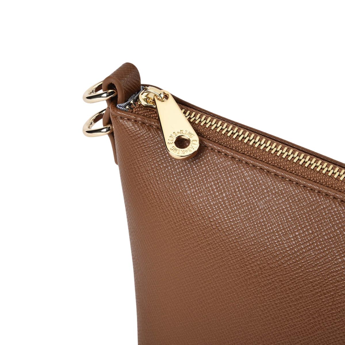 ELMS and KING Leyton Chain Crossbody Tan Saffiano | Minimax