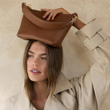 ELMS and KING Leyton Chain Crossbody Tan Saffiano | Minimax
