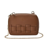 ELMS and KING London Weave Base Crossbody Tan Saffiano | Minimax