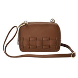ELMS and KING London Weave Base Crossbody Tan Saffiano | Minimax