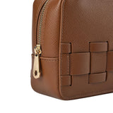 ELMS and KING London Weave Base Crossbody Tan Saffiano | Minimax