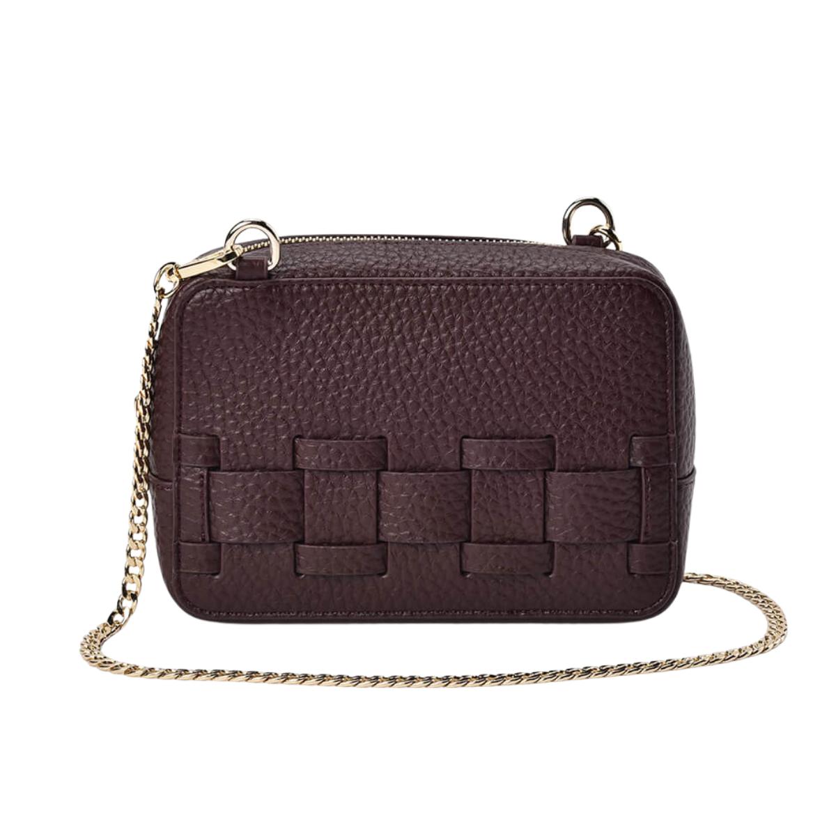 ELMS and KING London Weave Base Crossbody Wine | Minimax